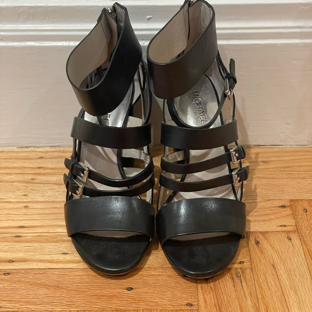 Michael Kors Black Strappy Heels